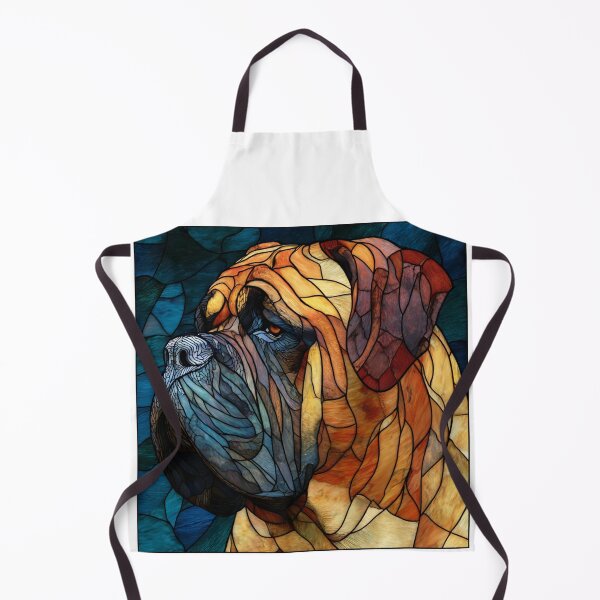 Item preview, Stained glass Bullmastiff puppy dog designed and sold by MendaciousMina.