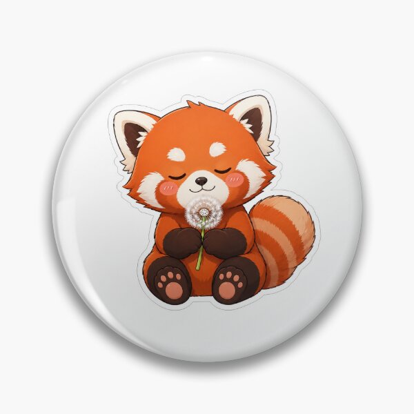 Item preview, Cute Red Panda Holding A Dandelion designed and sold by Owcomm.