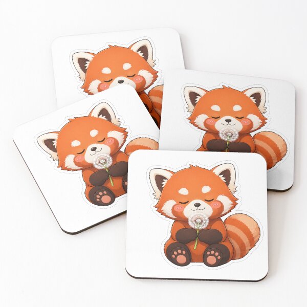 Item preview, Cute Red Panda Holding A Dandelion designed and sold by Owcomm.