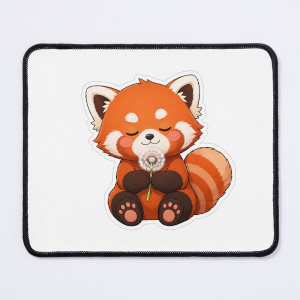 Item preview, Cute Red Panda Holding A Dandelion designed and sold by Owcomm.