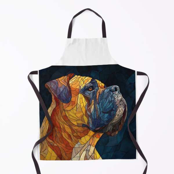 Item preview, Stained glass Bullmastiff puppy dog designed and sold by MendaciousMina.