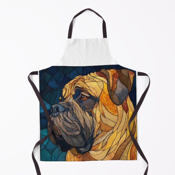 Item preview, Stained glass Bullmastiff puppy dog designed and sold by MendaciousMina.