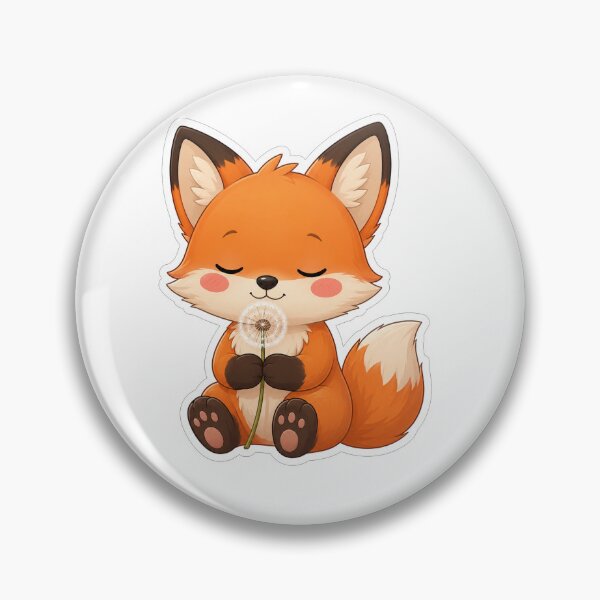 Item preview, Cute Little Fox Holding A Dandelion designed and sold by Owcomm.