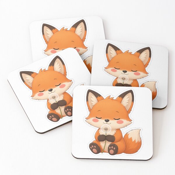 Item preview, Cute Little Fox Holding A Dandelion designed and sold by Owcomm.