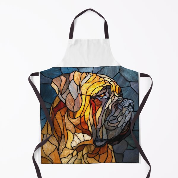 Item preview, Stained glass Bullmastiff puppy dog designed and sold by MendaciousMina.