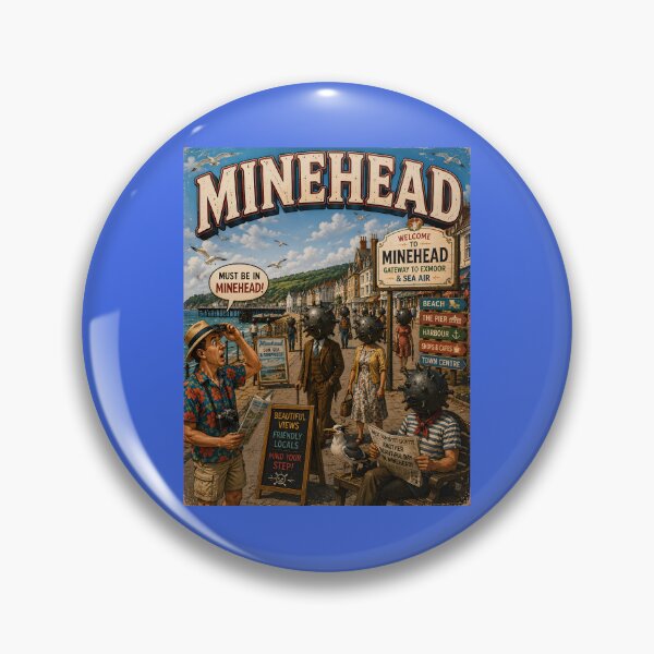 Item preview, Minehead Funny Mine Head Seaside Pun Design designed and sold by Hornace88studio.