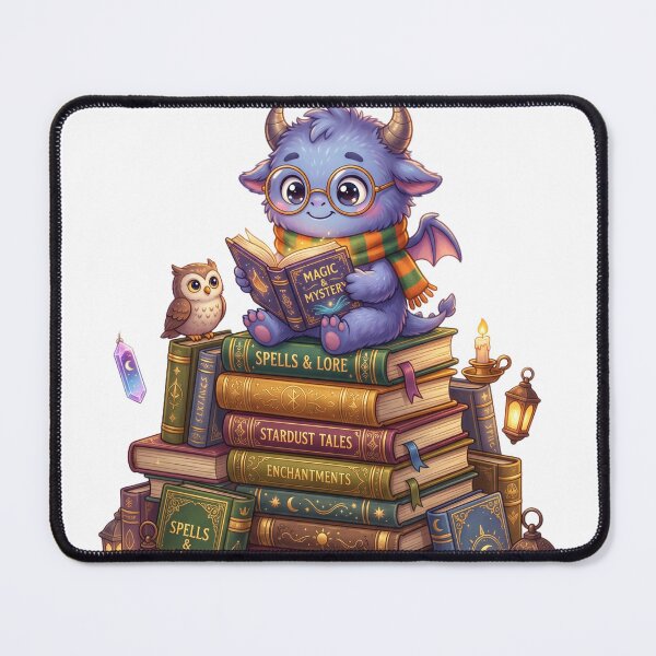 Item preview, Monster wearing glasses reading designed and sold by kidoramagic.