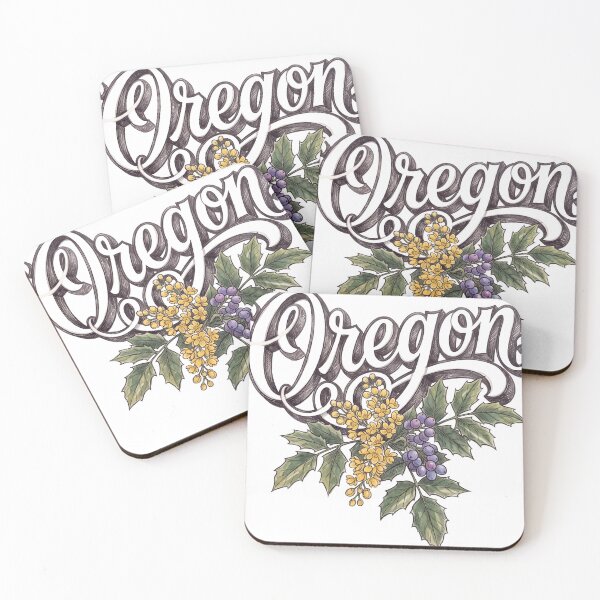 Item preview, Oregon Vintage Floral Botanical Lettering designed and sold by castillomiami.