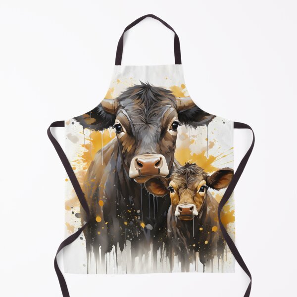 Item preview, Watercolor Cow and Calf – Rustic Farmhouse Animal Decor designed and sold by GutyzDesignsES.