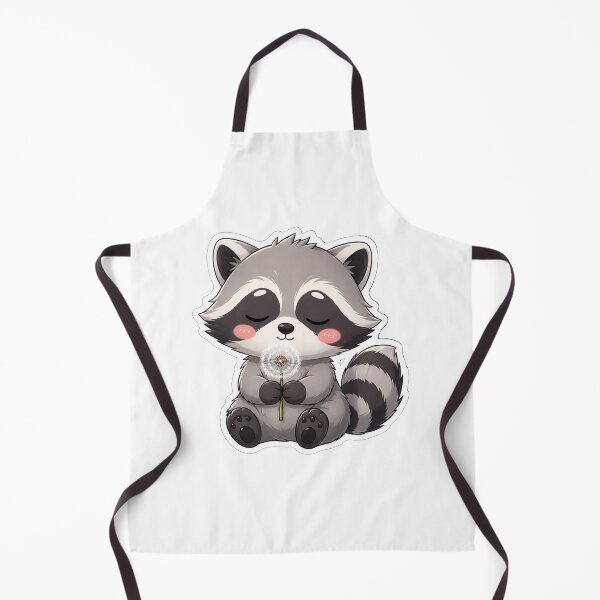 Item preview, Cute Little Raccoon Holding A Dandelion designed and sold by Owcomm.