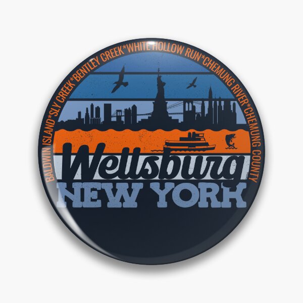 Item preview, Wellsburg New York Sunset Retro Vintage Local Pride Logo designed and sold by CRHPOD20.