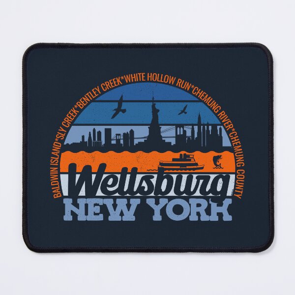 Item preview, Wellsburg New York Sunset Retro Vintage Local Pride Logo designed and sold by CRHPOD20.