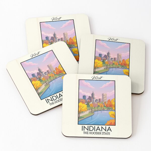 Item preview, Indiana Scenic Vintage Style Travel Advert designed and sold by Dimensionality.