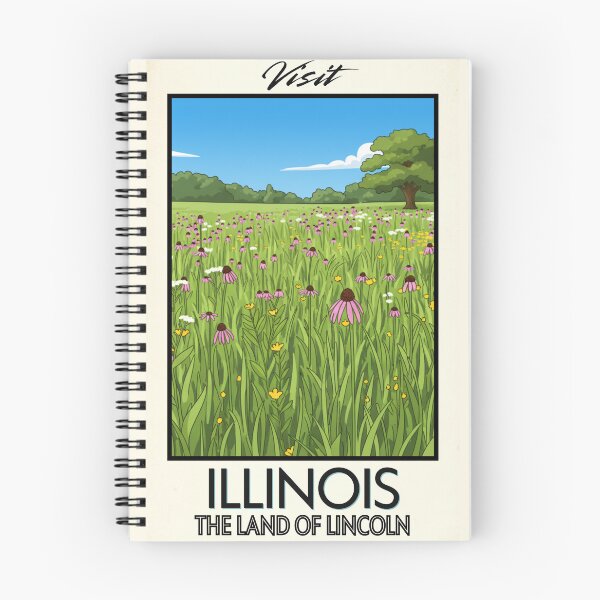 Item preview, Illinois Scenic Vintage Style Travel Advert designed and sold by Dimensionality.