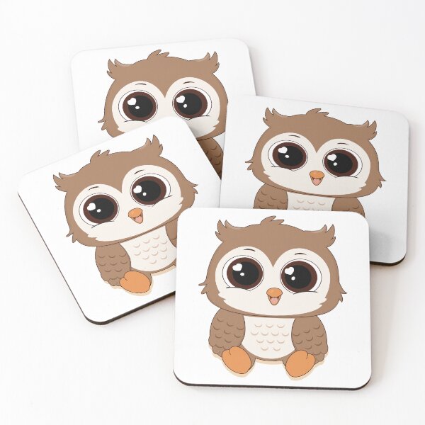 Item preview, Adorable Cute Baby Owl Vector Illustration designed and sold by MascarenoM.