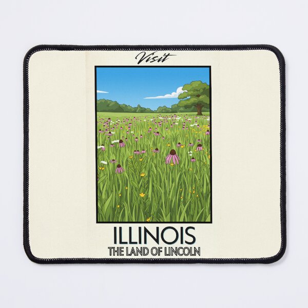 Item preview, Illinois Scenic Vintage Style Travel Advert designed and sold by Dimensionality.