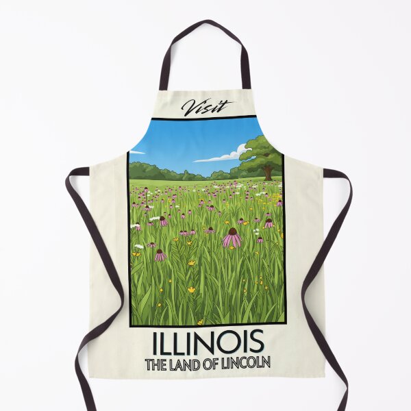 Item preview, Illinois Scenic Vintage Style Travel Advert designed and sold by Dimensionality.