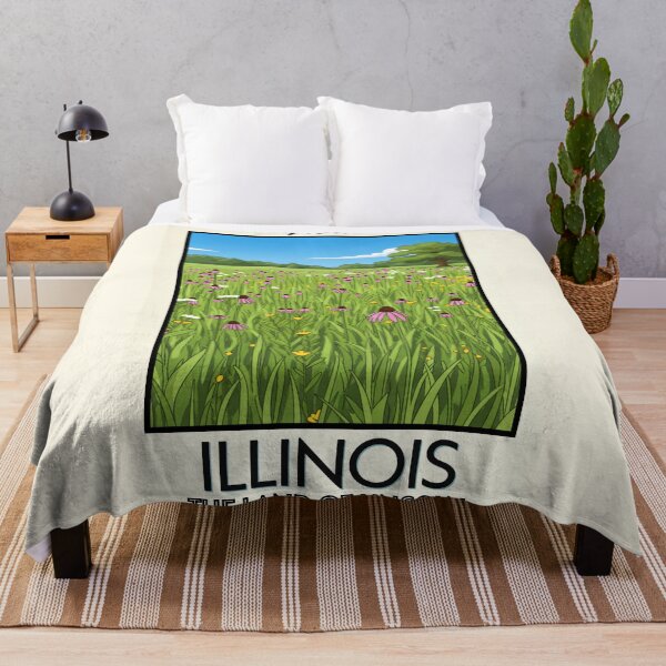 Item preview, Illinois Scenic Vintage Style Travel Advert designed and sold by Dimensionality.