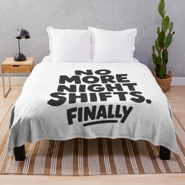 Item preview, No More Night Shifts Finally Retired Nurse Gift Funny Retirement Black Version designed and sold by KiwyStudio.