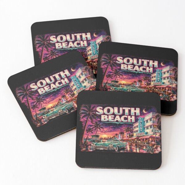 Item preview, South Beach Neon Nights Retro Florida Desing designed and sold by piketo.