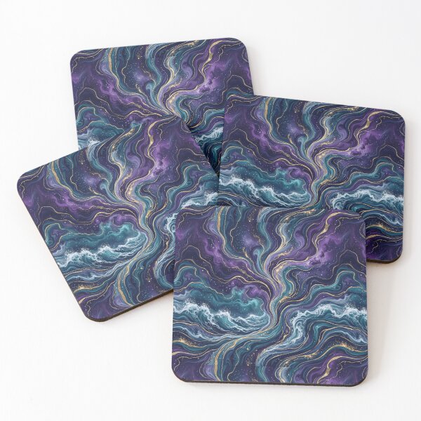 Item preview, Vertical Purple Celestial Ocean Pattern designed and sold by Inkworksbyshery.