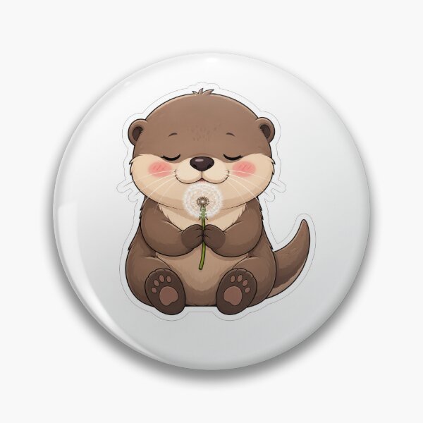 Item preview, Cute Otter Holding A Fluffy Dandelion designed and sold by Owcomm.