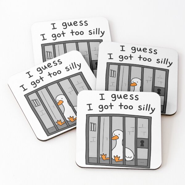 Item preview, Funny Silly Duck Locked Behind Bars Meme Artwork for Animal Lovers designed and sold by LavIsInTheAir.
