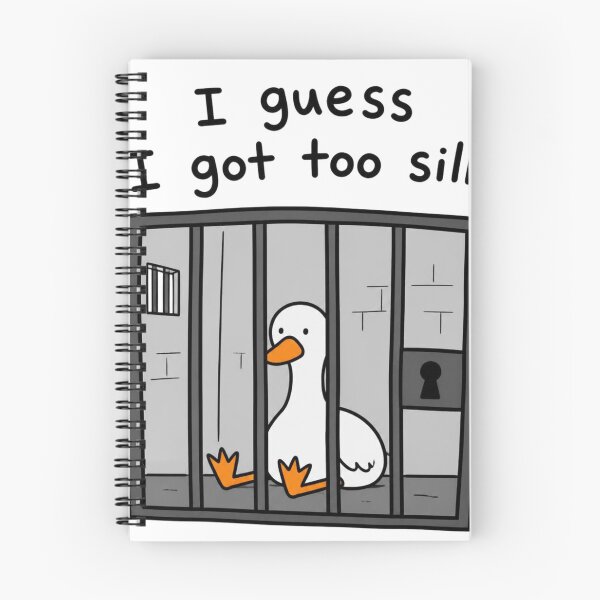 Item preview, Funny Silly Duck Locked Behind Bars Meme Artwork for Animal Lovers designed and sold by LavIsInTheAir.