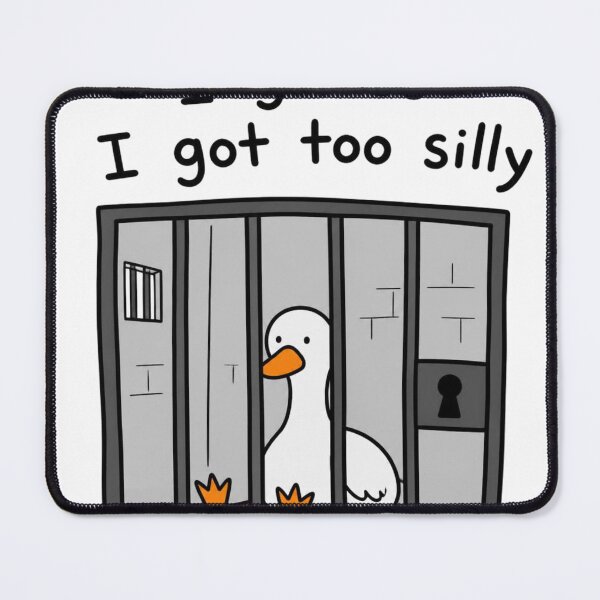 Item preview, Funny Silly Duck Locked Behind Bars Meme Artwork for Animal Lovers designed and sold by LavIsInTheAir.