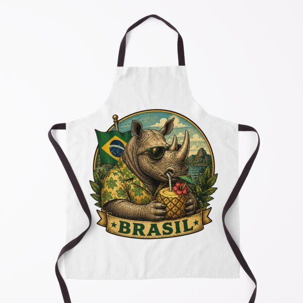 Item preview, Cool Rhino disfrutando de una Piña Colada designed and sold by JonysCreativeDesigns.
