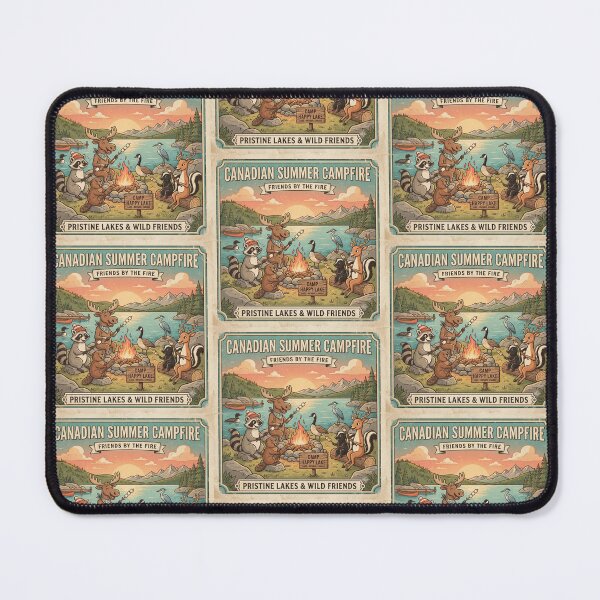Item preview, Happy campers in Canada designed and sold by VintageArtByIda.