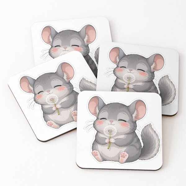 Item preview, Cute Chinchilla Holding A Fluffy Dandelion designed and sold by Owcomm.