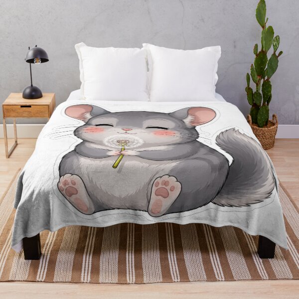 Item preview, Cute Chinchilla Holding A Fluffy Dandelion designed and sold by Owcomm.