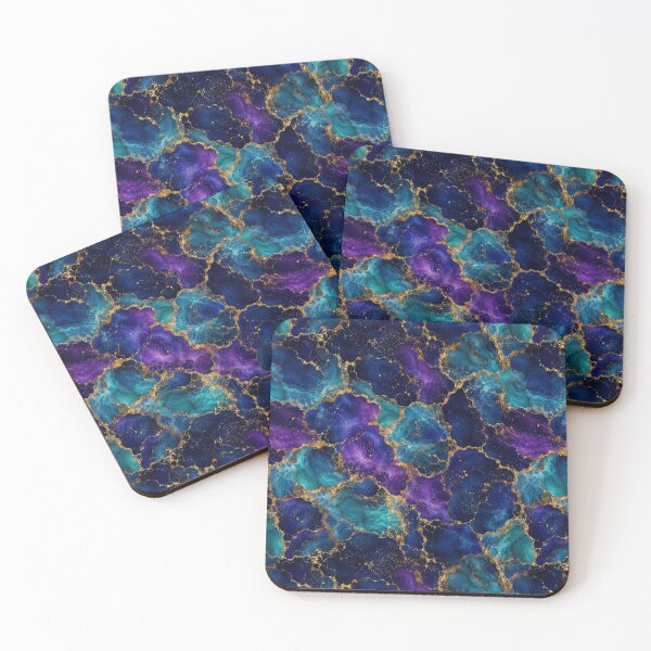 Item preview, Celestial Ocean Marbled Gold Wave Art designed and sold by Inkworksbyshery.