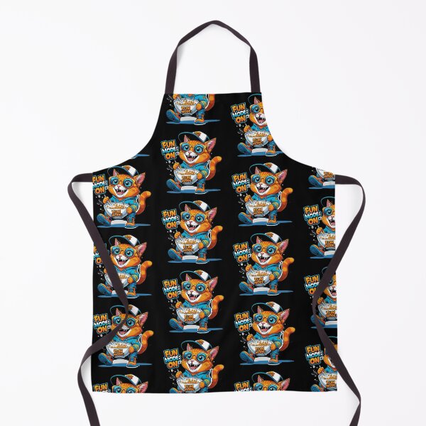 Item preview, Funny Orange Cat Fun Mode On - Cute Cartoon Kitten Eating Cereal Graphic T-Shirt designed and sold by Mohamedmeme33.