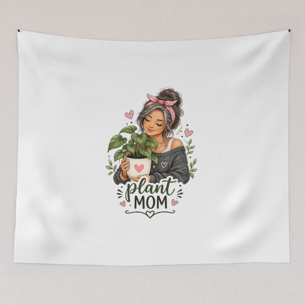 Item preview, Plant Mom in Gray designed and sold by CottageGardenCo.