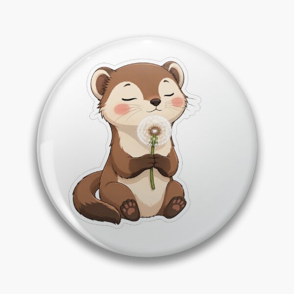 Item preview, Cute Ferret Holding A Fluffy Dandelion designed and sold by Owcomm.