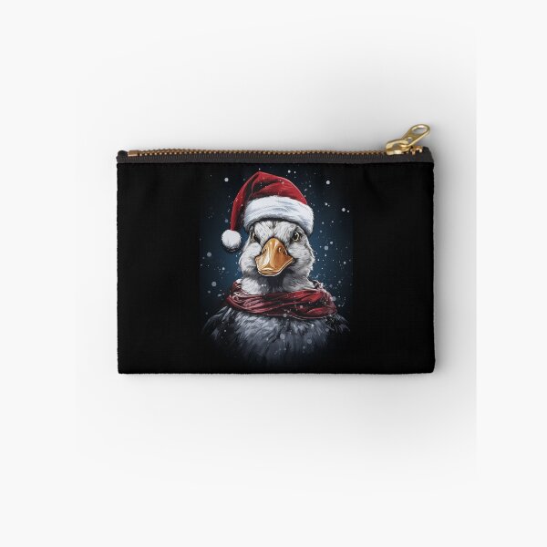 Item preview, Cute Christmas Duck Wearing a Santa Hat in Winter Snow designed and sold by btujohnmarla14.