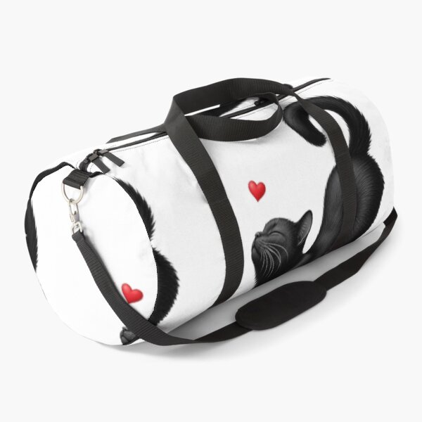 Item preview, Black cat stretching towards love - Red heart designed and sold by Natalia-Vlad.