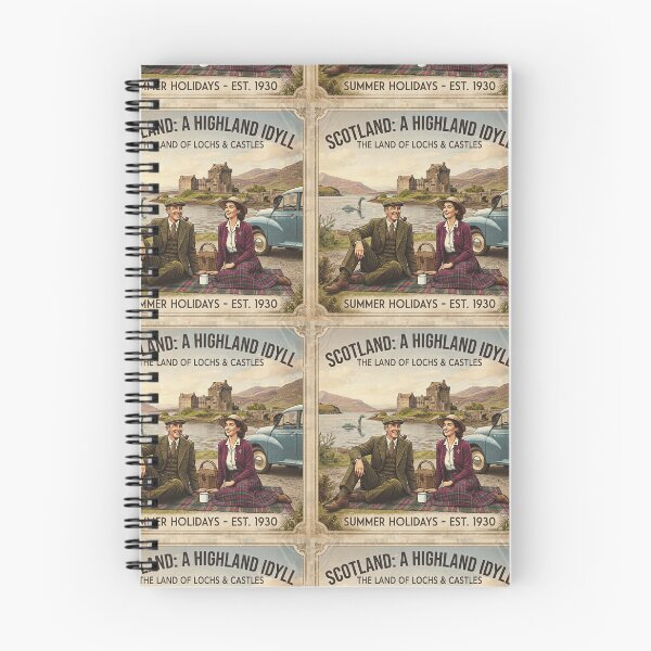 Item preview, Highland Idyll designed and sold by VintageArtByIda.