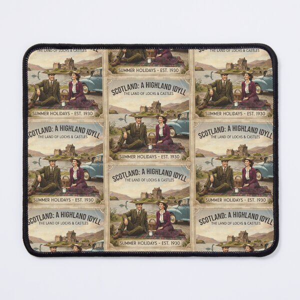 Item preview, Highland Idyll designed and sold by VintageArtByIda.