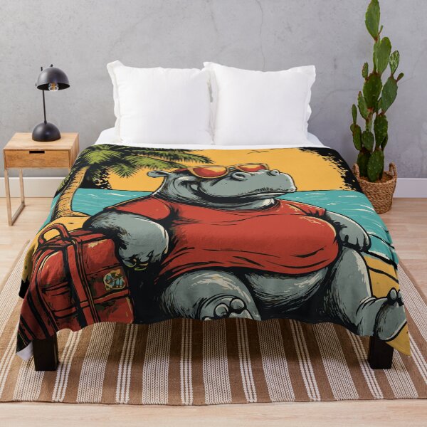 Item preview, Hippo Beach Vacation Sunset designed and sold by ClubVacay.