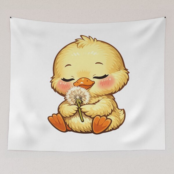 Item preview, Cute Baby Duck Holding A Dandelion designed and sold by Owcomm.