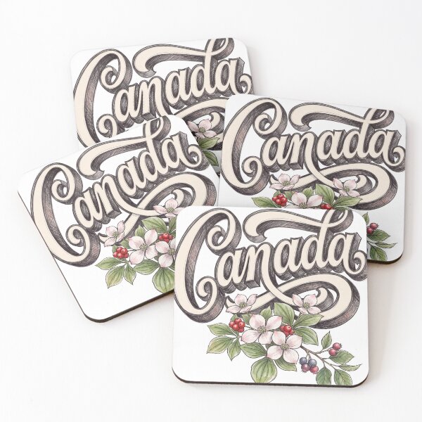 Item preview, Canada Vintage Floral Botanical Lettering designed and sold by castillomiami.