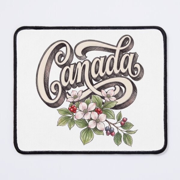Item preview, Canada Vintage Floral Botanical Lettering designed and sold by castillomiami.