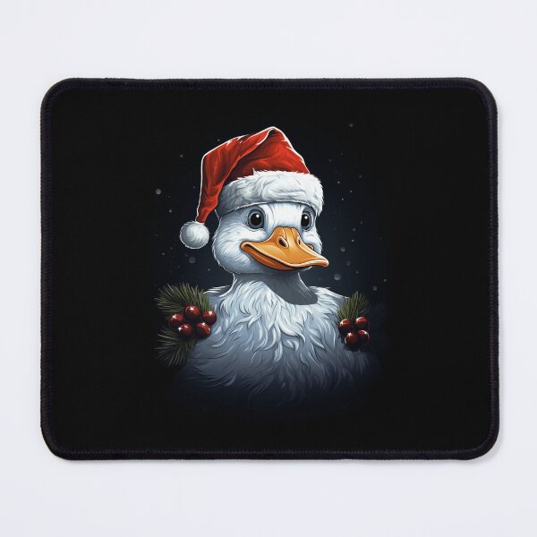 Item preview, Adorable Christmas Duck in Santa Hat with Festive Winter Berries designed and sold by btujohnmarla14.