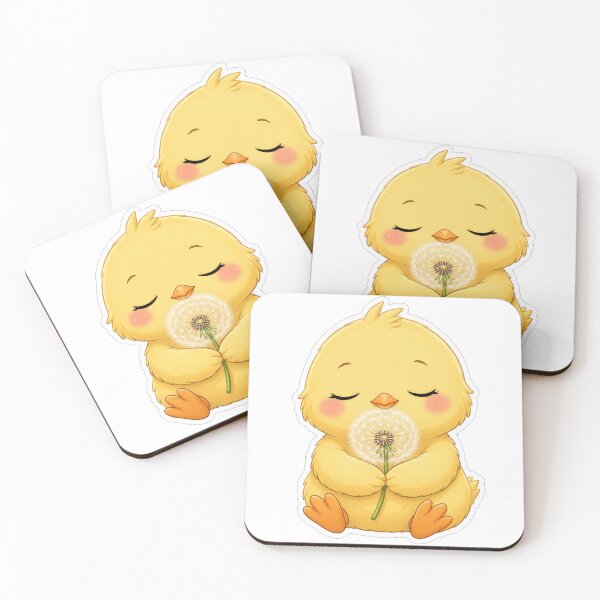 Item preview, Cute Little Chick Holding A Dandelion designed and sold by Owcomm.
