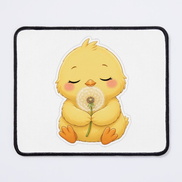 Item preview, Cute Little Chick Holding A Dandelion designed and sold by Owcomm.