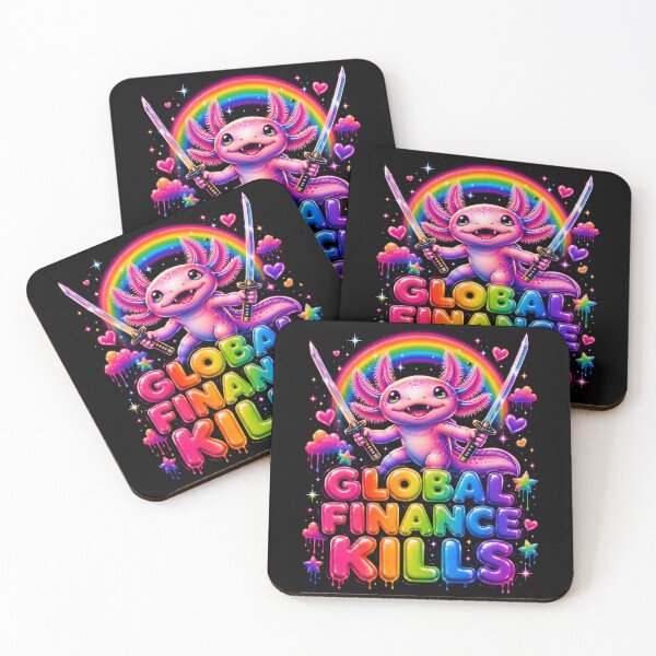 Item preview, Global Finance Kills Rainbow Axolotl Rebellion designed and sold by Victor Shadehorn.