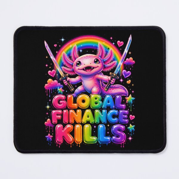 Item preview, Global Finance Kills Rainbow Axolotl Rebellion designed and sold by Victor Shadehorn.